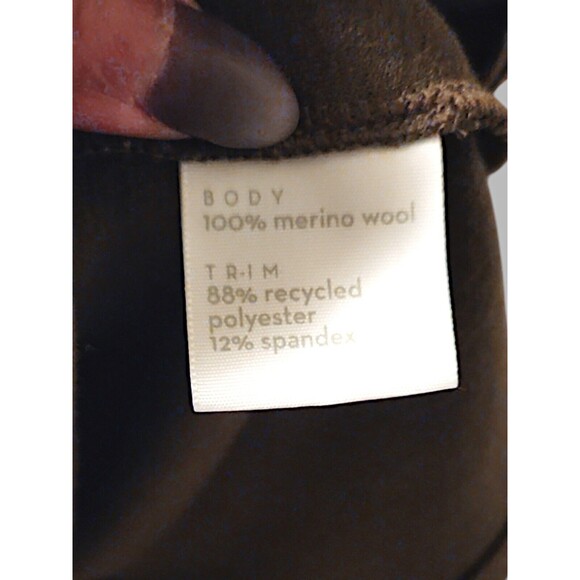 Nau Size L Womens Gray 100% Wool Long Sleeve Front Snap Sheath Dress *Flaw - Picture 3 of 9